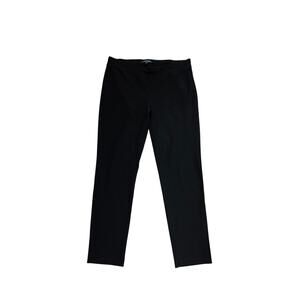 Eileen Fisher Black Viscose Crepe Pull On Stretch Midrise Ankle Pants Size Small